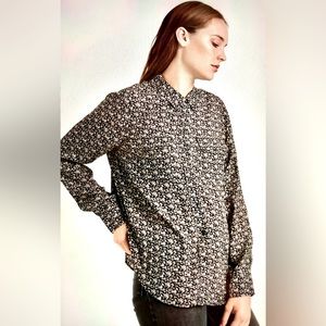 Lucky Brand Printed Georgia Shirt floral blouse